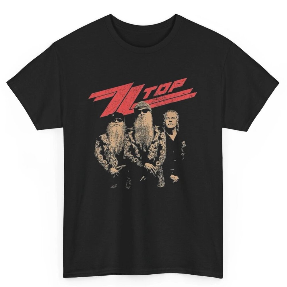 ZZ Top Tee, Rock Band Shirt, Music Lover Gift, Graphic T Shirt 90 - Picture 1 of 5